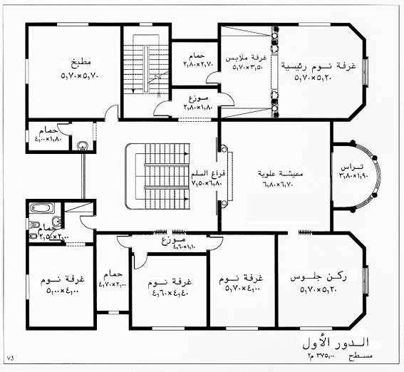 خرائط فلل دورين - اروع تصاميم لفيلا دورين 161 6