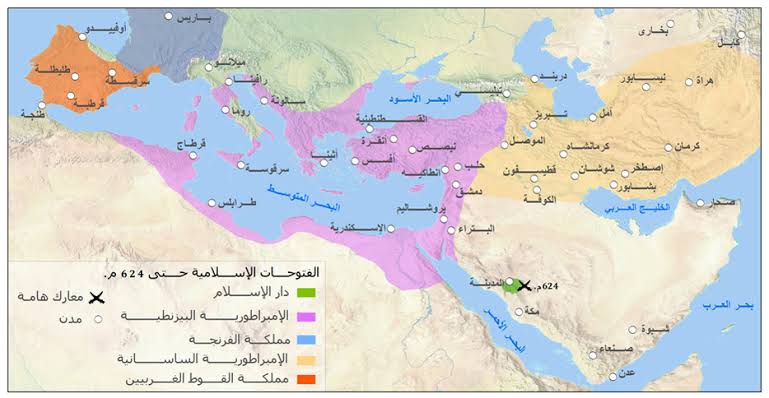 خريطة الفتوحات الاسلامية في عهد الخلفاء الراشدين - الفتوحات الاسلامية لم تقم بالسيف 2401 3