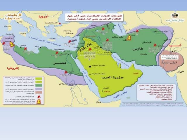 خريطة الفتوحات الاسلامية في عهد الخلفاء الراشدين - الفتوحات الاسلامية لم تقم بالسيف 2401 4