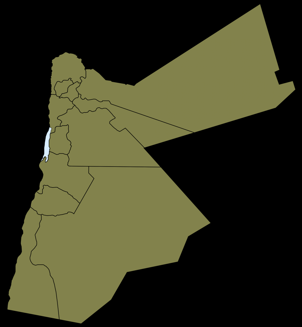 خريطة الاردن الصماء - الاردن و الدول المجاورة لها 3114 10