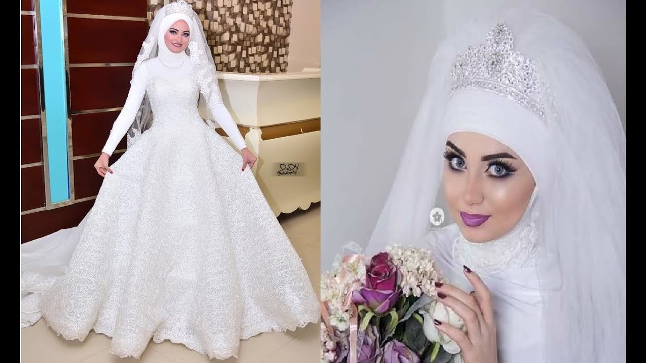 فساتين زفاف 2019 للمحجبات - فستان زفاف لاحلى عروسة 3394 5