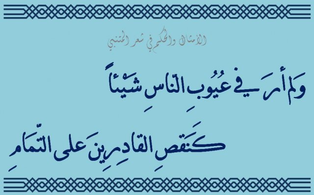 شعر المتنبي في الحكمة - شاهد اجمل اشعار المتنبي في الحكمة 2697 16